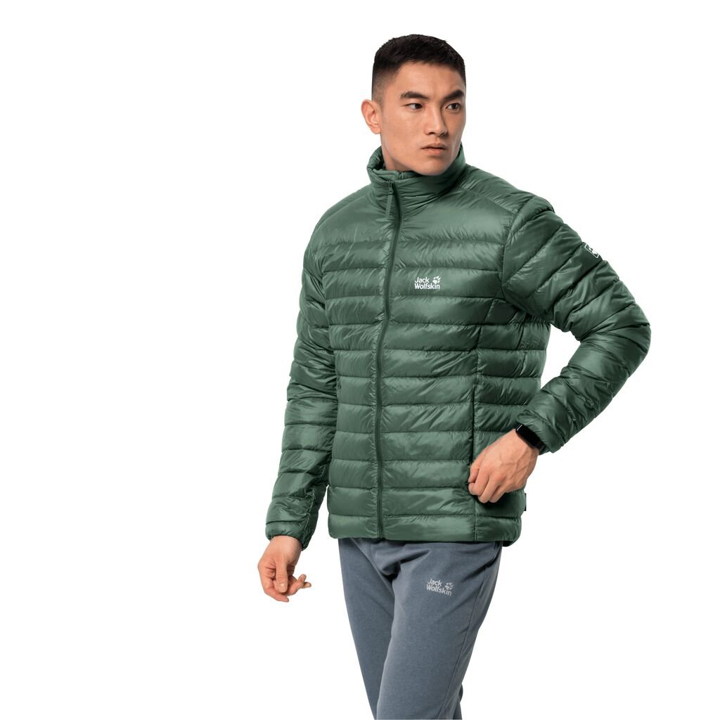 Jack Wolfskin JWP πουπουλενια μπουφαν ανδρικα ελιά | GR4541083